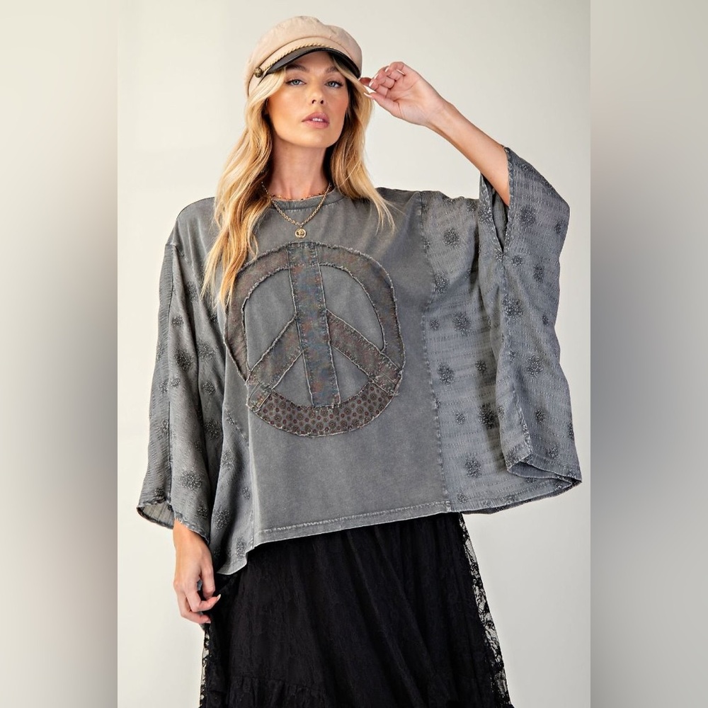 Easel Olive Green Kimono Top - Picture 11 of 13